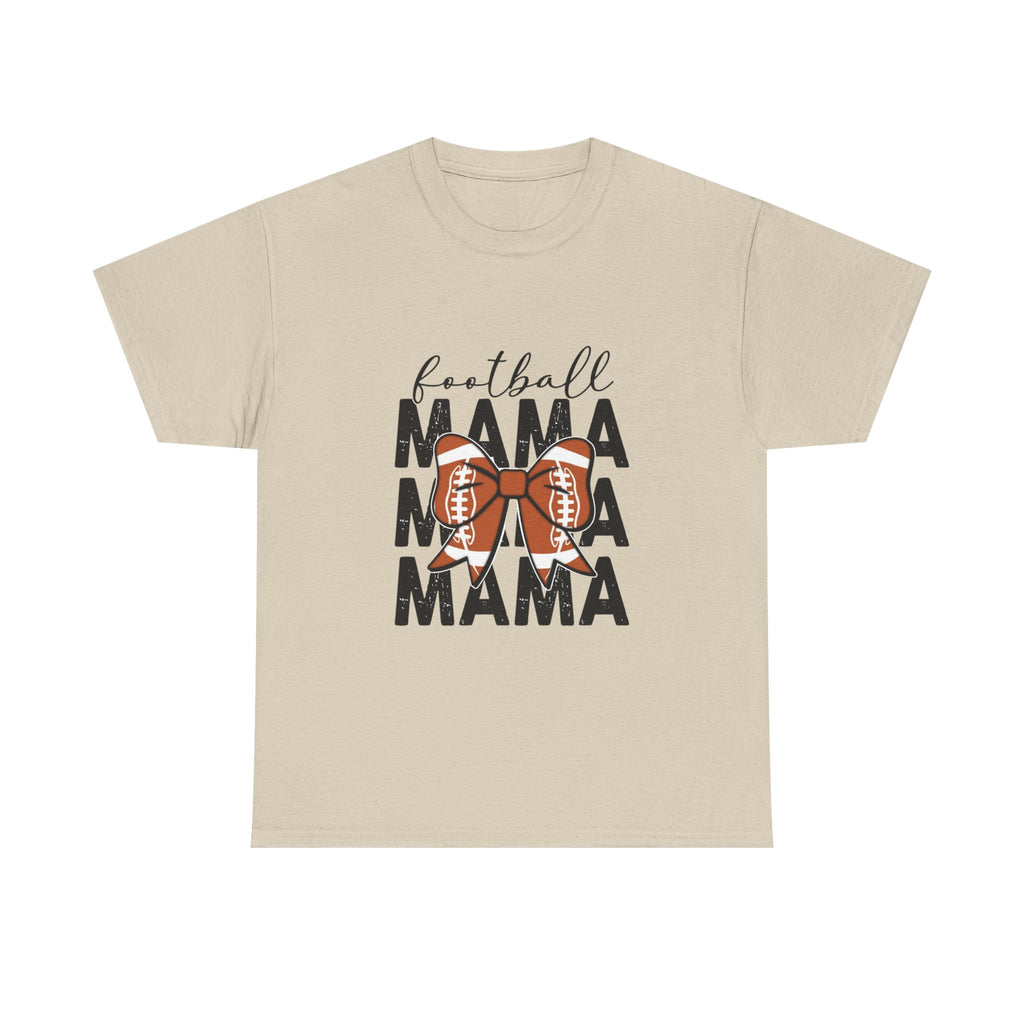 Football Mama T-Shirt — Cute Mom Football Tee with Bow