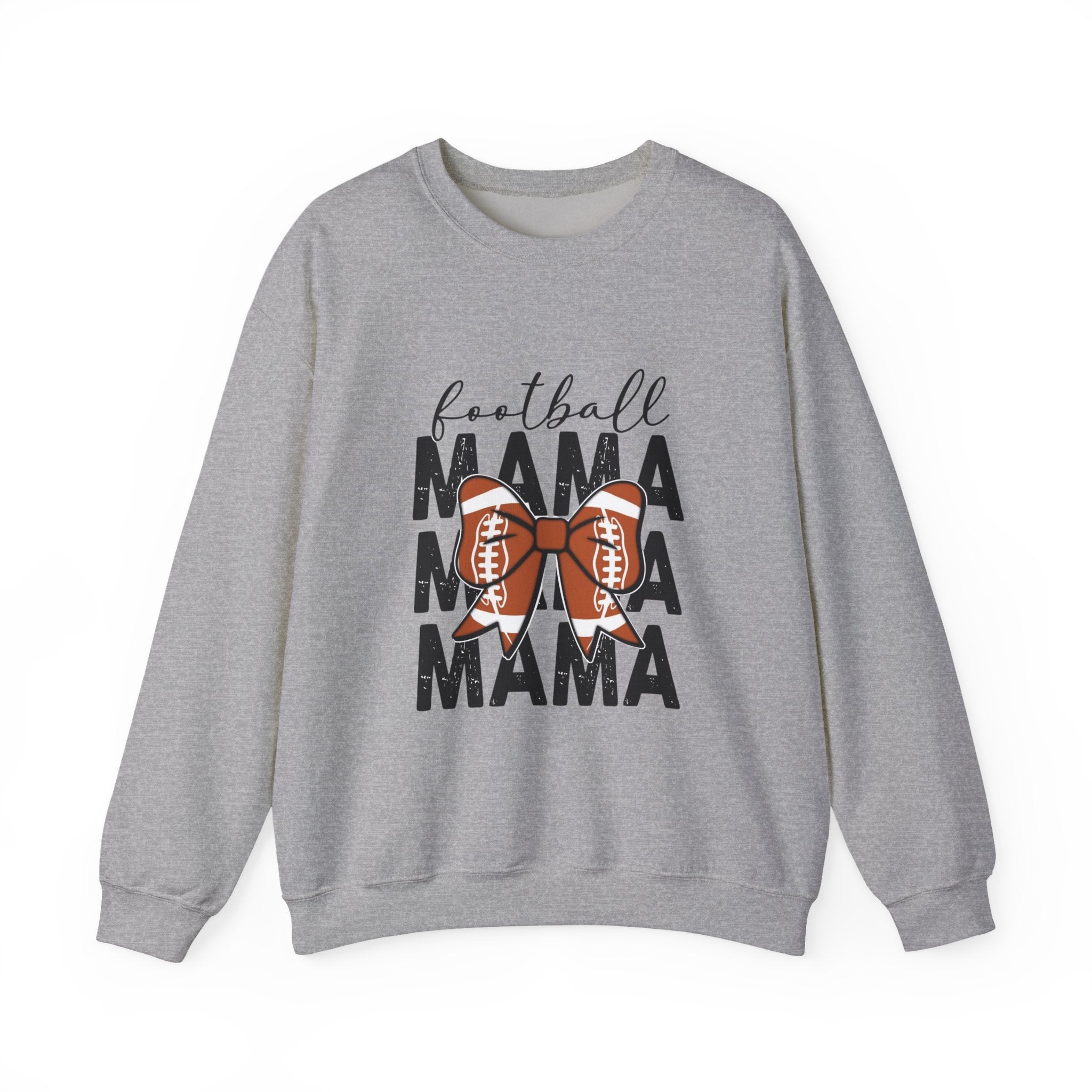 Football Mama Crewneck Sweatshirt — 'Football Mama Mama Mama' Bow Design