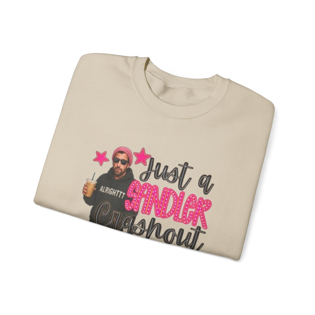 Crewneck Sweatshirt — “Just a Tinder Swipe Away Type of Mom” Funny Mom Graphic