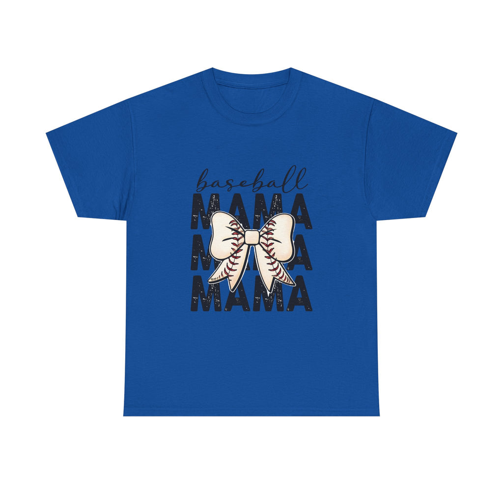 Baseball Mama T-Shirt — Cute Bow Baseball Mom Tee