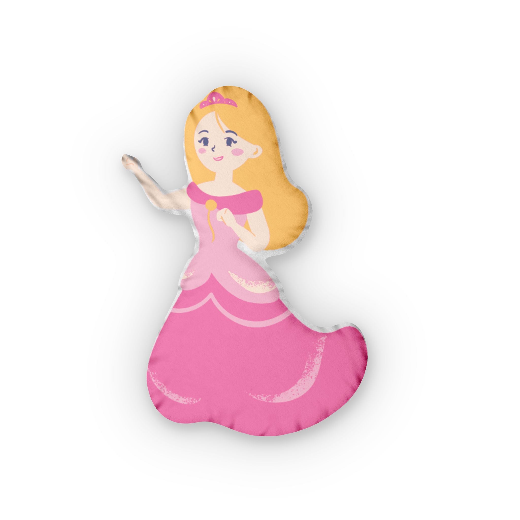 Princess-Shaped Pillow — Pink Princess Doll Cushion for Kids’ Bedroom & Nursery