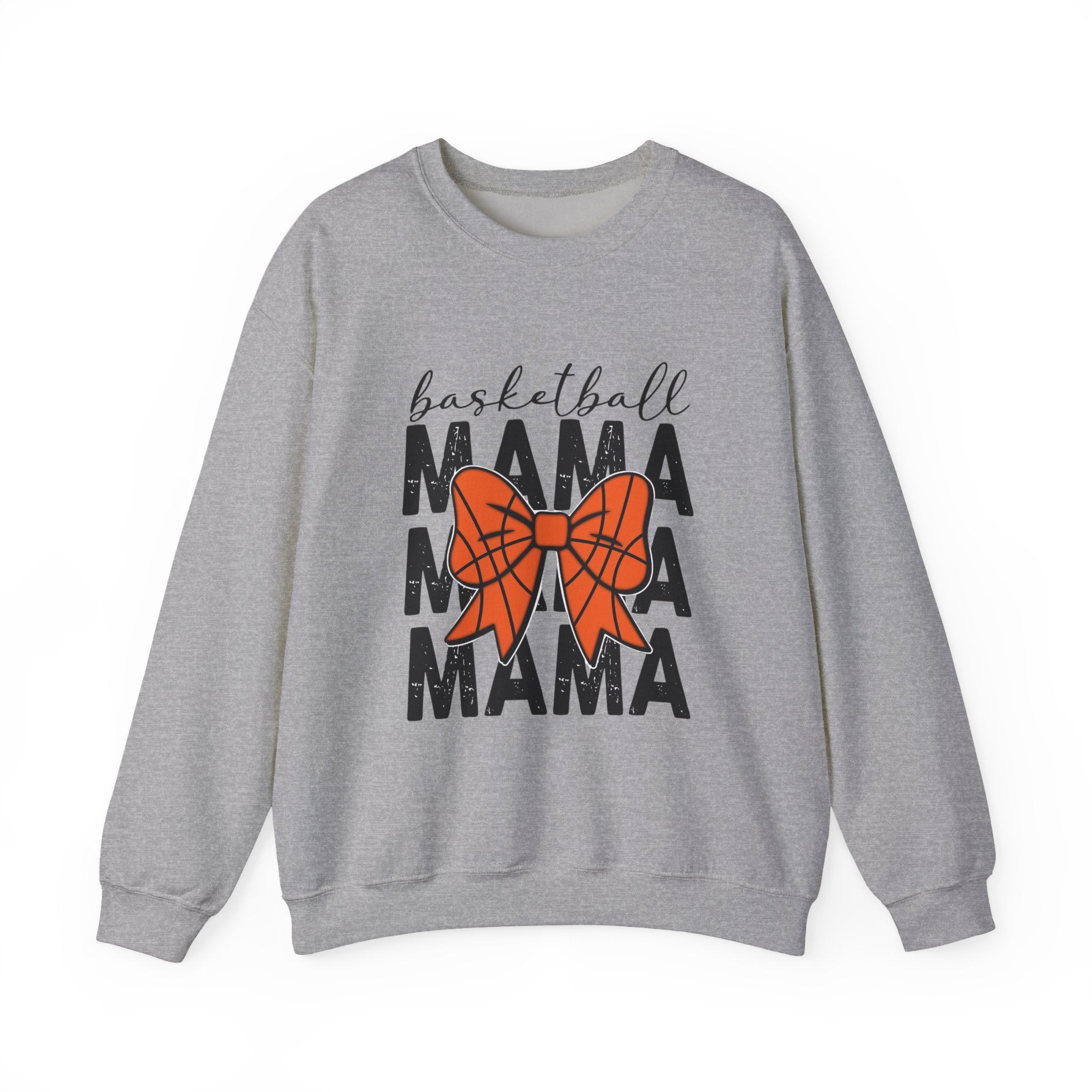 Basketball Mama Sweatshirt — Basketball Bow Mom Crewneck