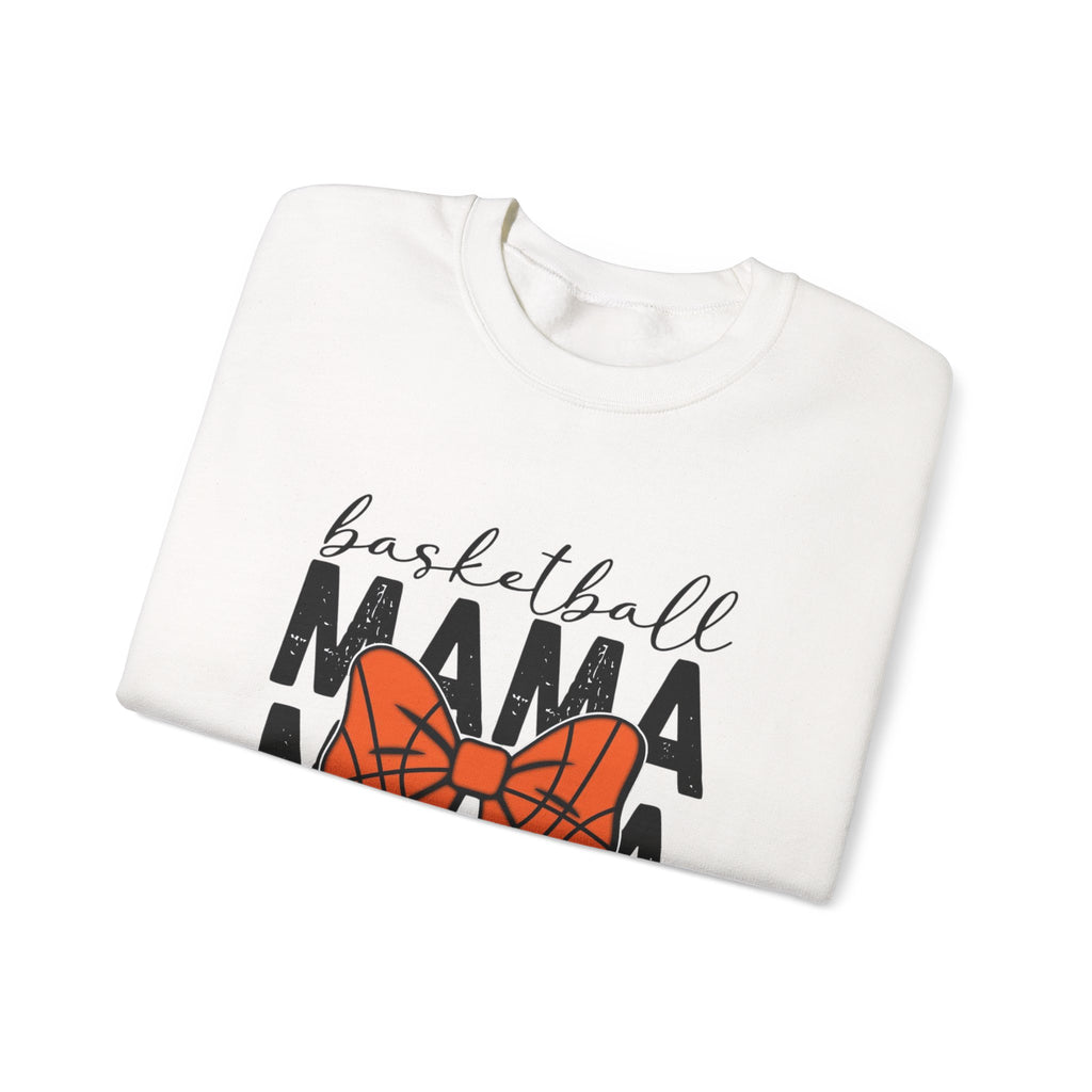 Basketball Mama Sweatshirt — Basketball Bow Mom Crewneck