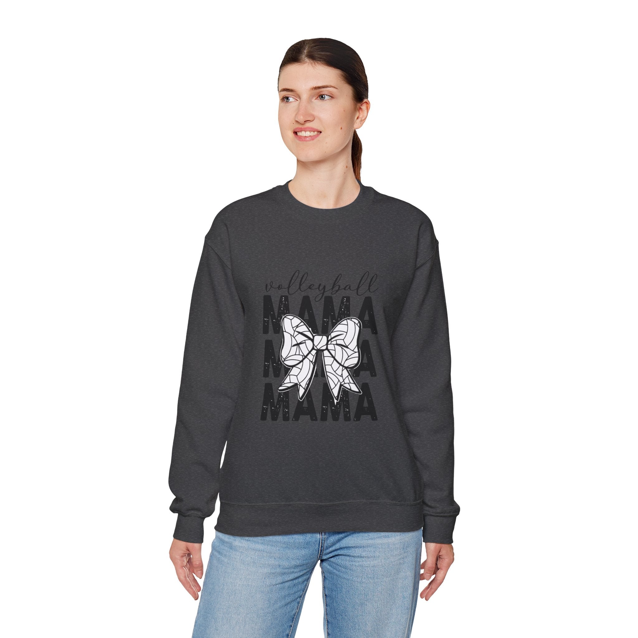 Volleyball Mama Crewneck Sweatshirt – Mom Graphic Pullover