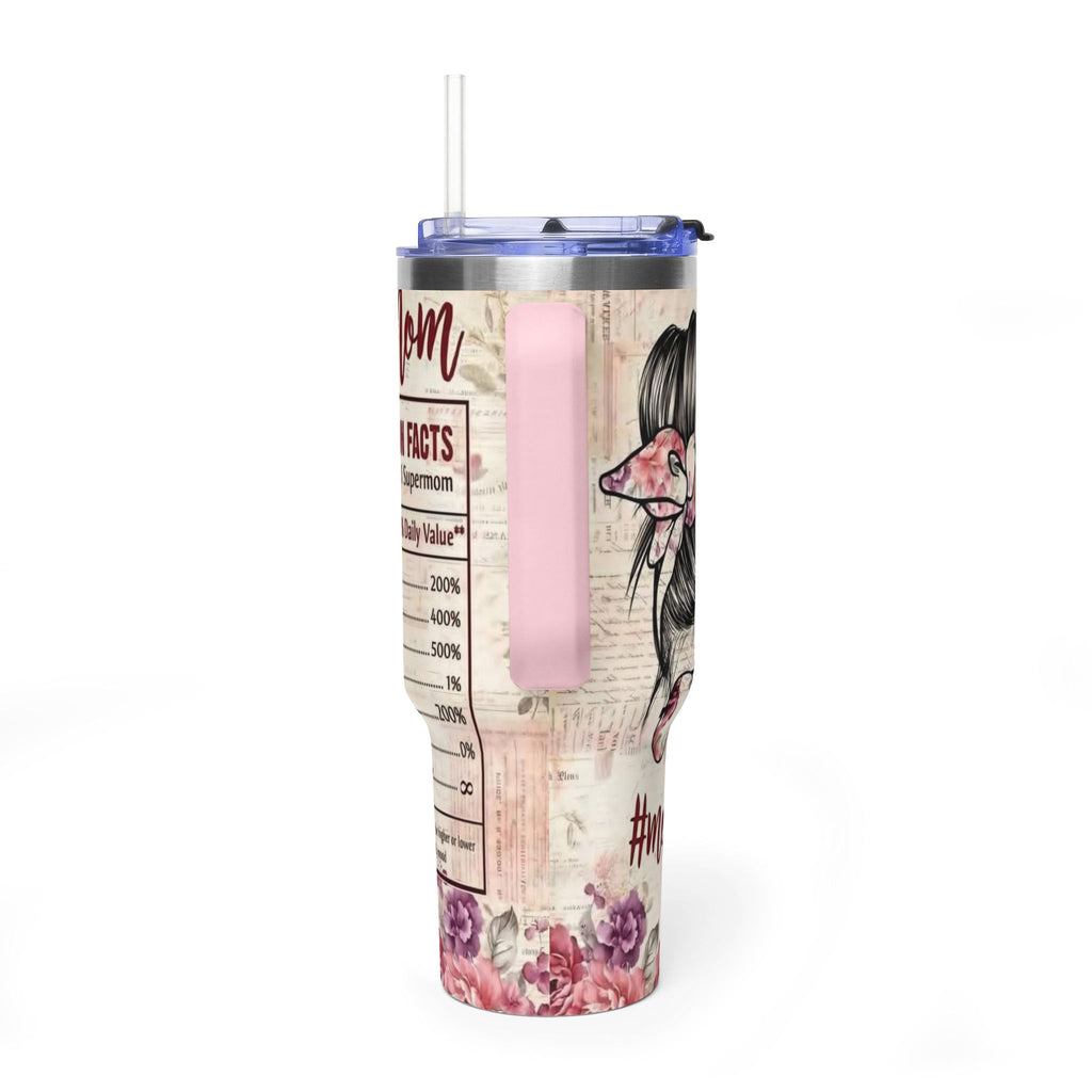 40oz Mom Life Vacuum Tumbler – Floral Momlife Travel Mug