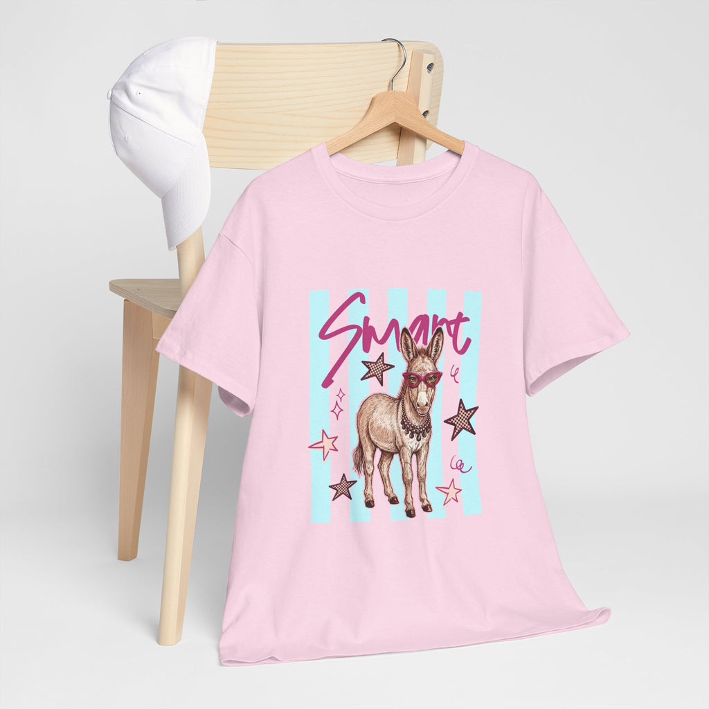 Donkey 'Smart' Graphic Tee — Cute Retro Animal Shirt