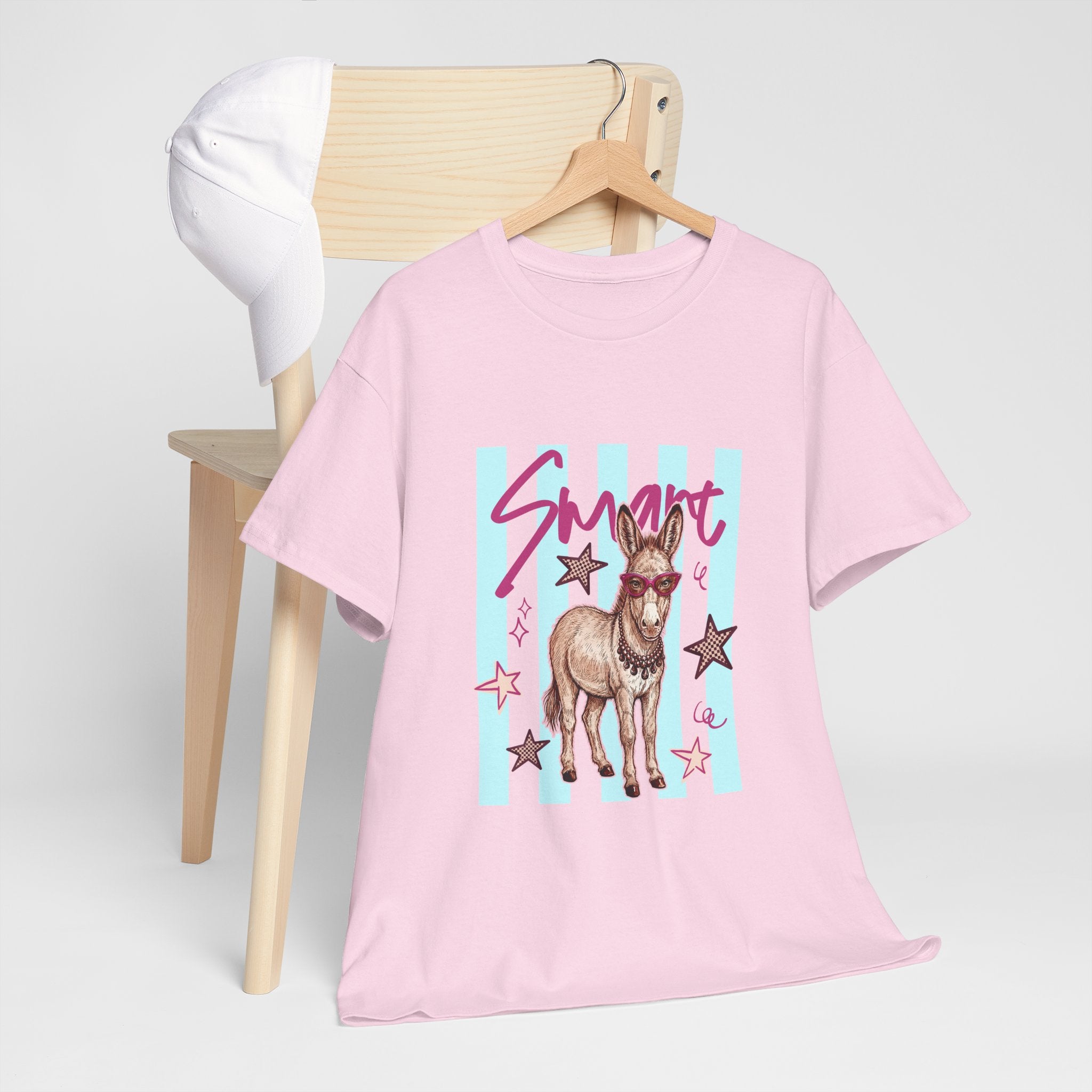 Donkey 'Smart' Graphic Tee — Cute Retro Animal Shirt