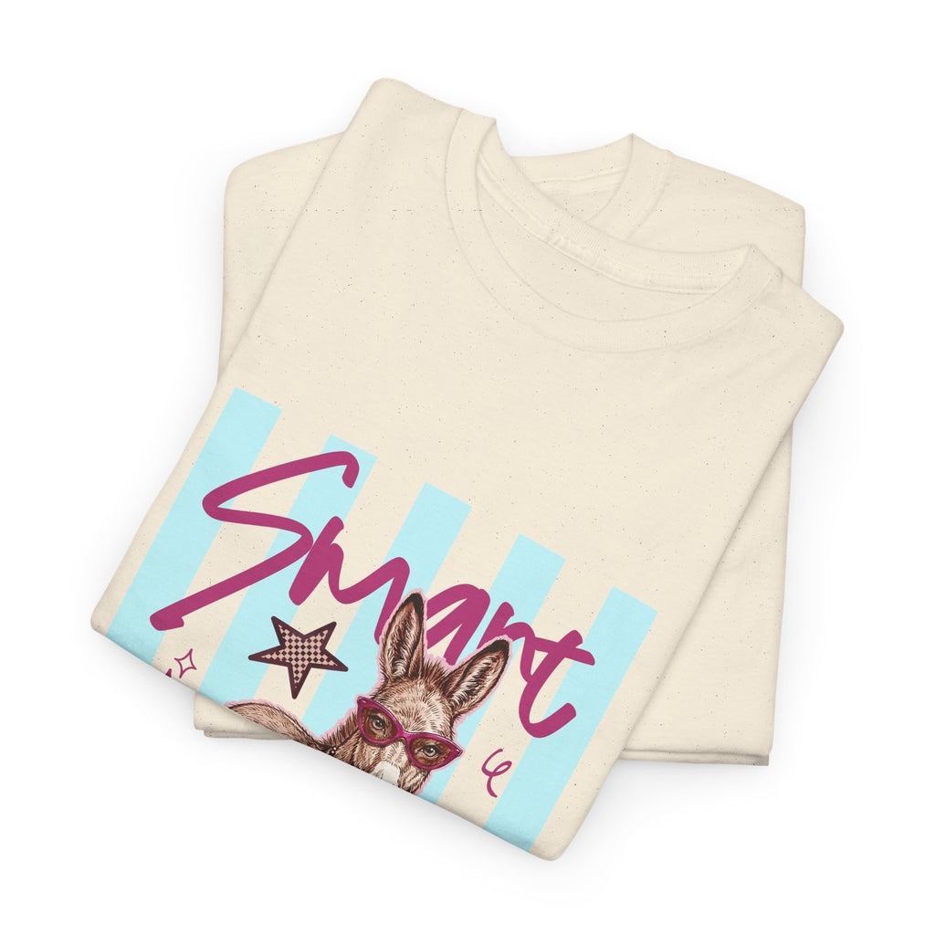 Donkey 'Smart' Graphic Tee — Cute Retro Animal Shirt