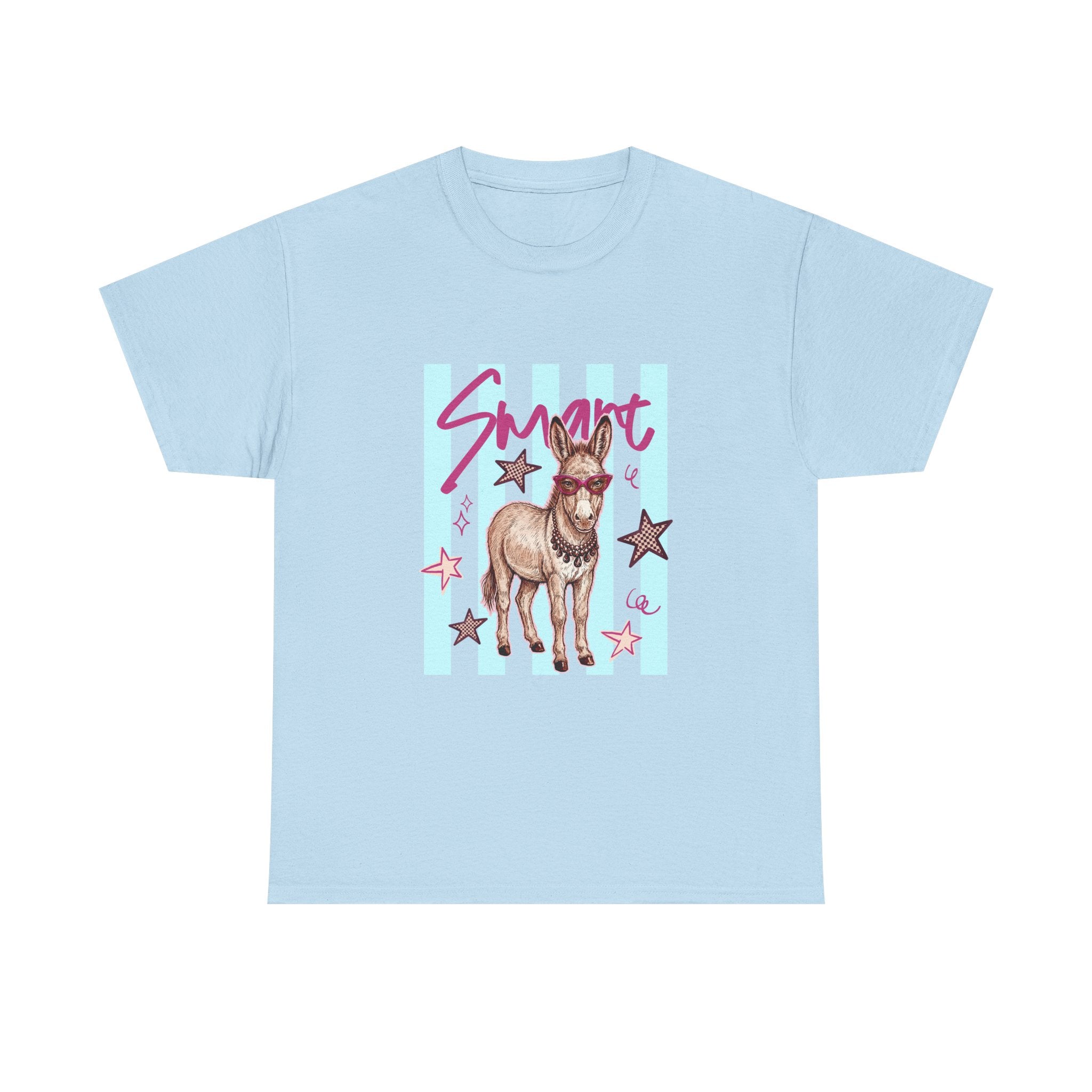Donkey 'Smart' Graphic Tee — Cute Retro Animal Shirt