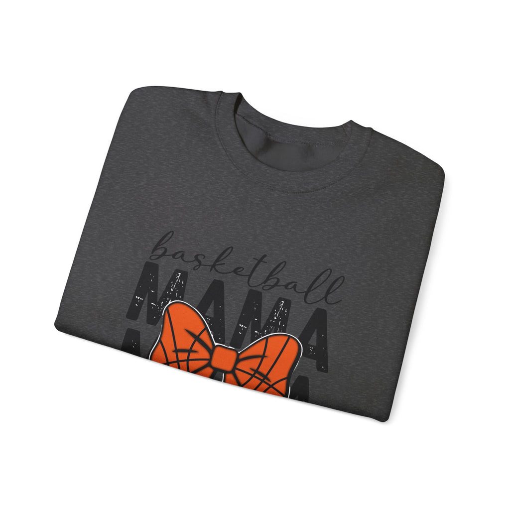 Basketball Mama Sweatshirt — Basketball Bow Mom Crewneck