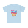 Game Day Cheer T-Shirt — Pink & Blue Pom Pom Cheerleading Tee