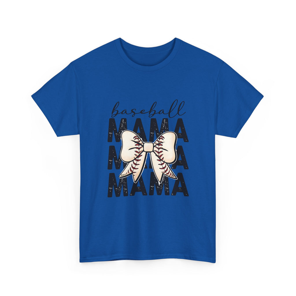 Baseball Mama T-Shirt — Cute Bow Baseball Mom Tee