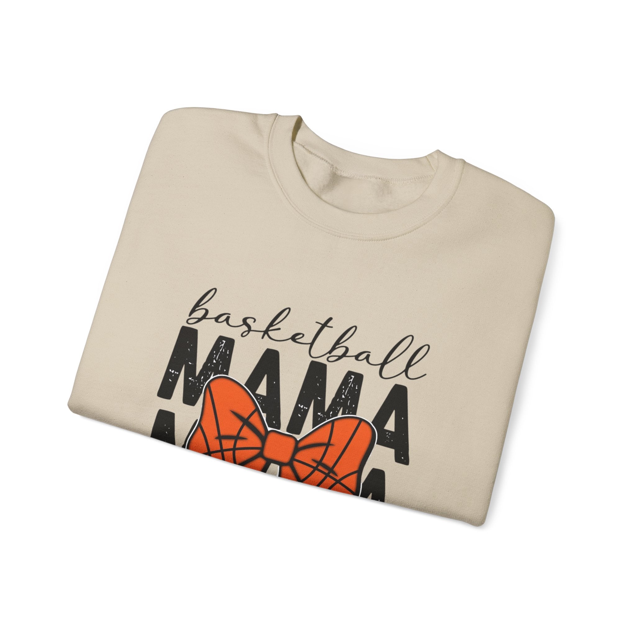 Basketball Mama Sweatshirt — Basketball Bow Mom Crewneck