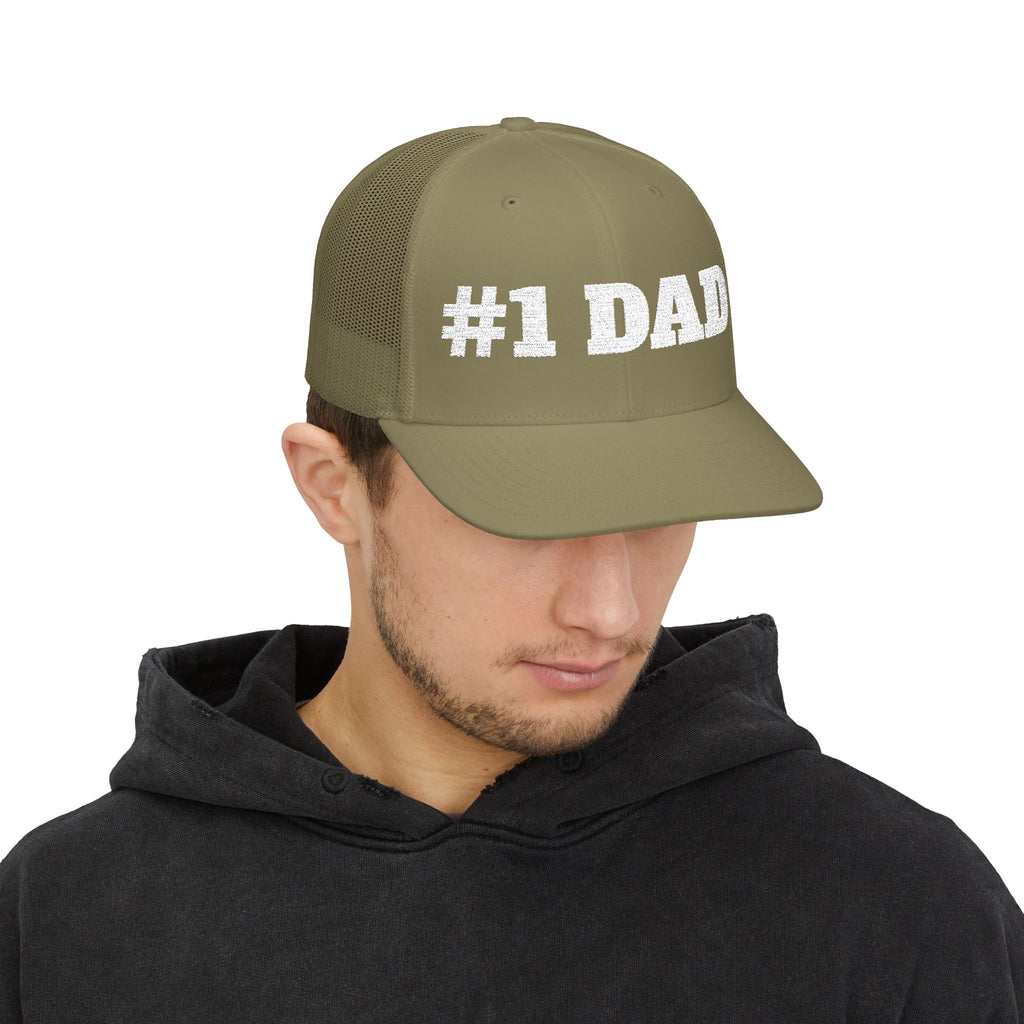 #1 Dad Snapback Trucker Cap – Father's Day Gift Hat