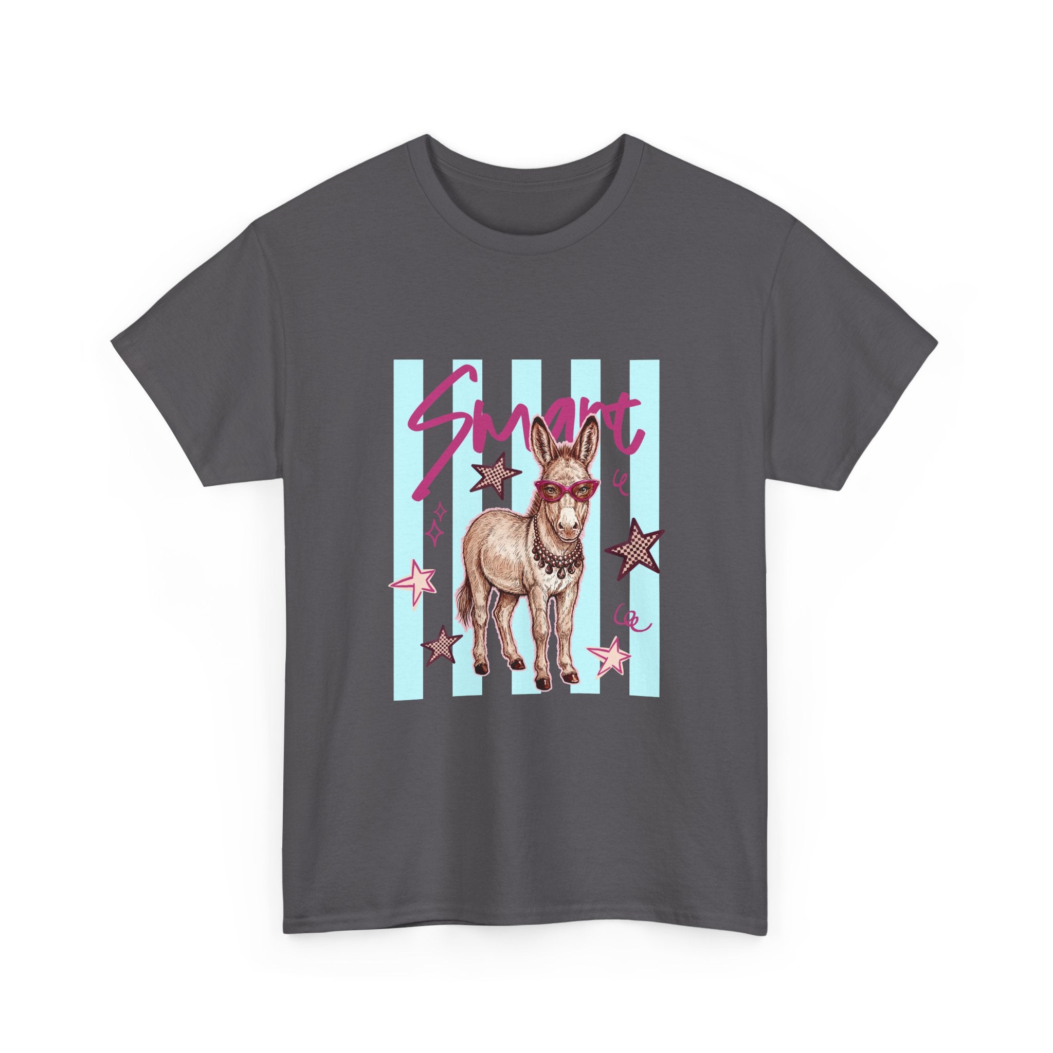 Donkey 'Smart' Graphic Tee — Cute Retro Animal Shirt