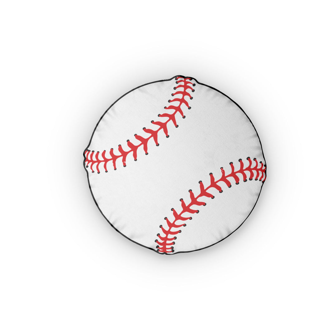 Baseball-Shaped Throw Pillow — Custom Sports Decor