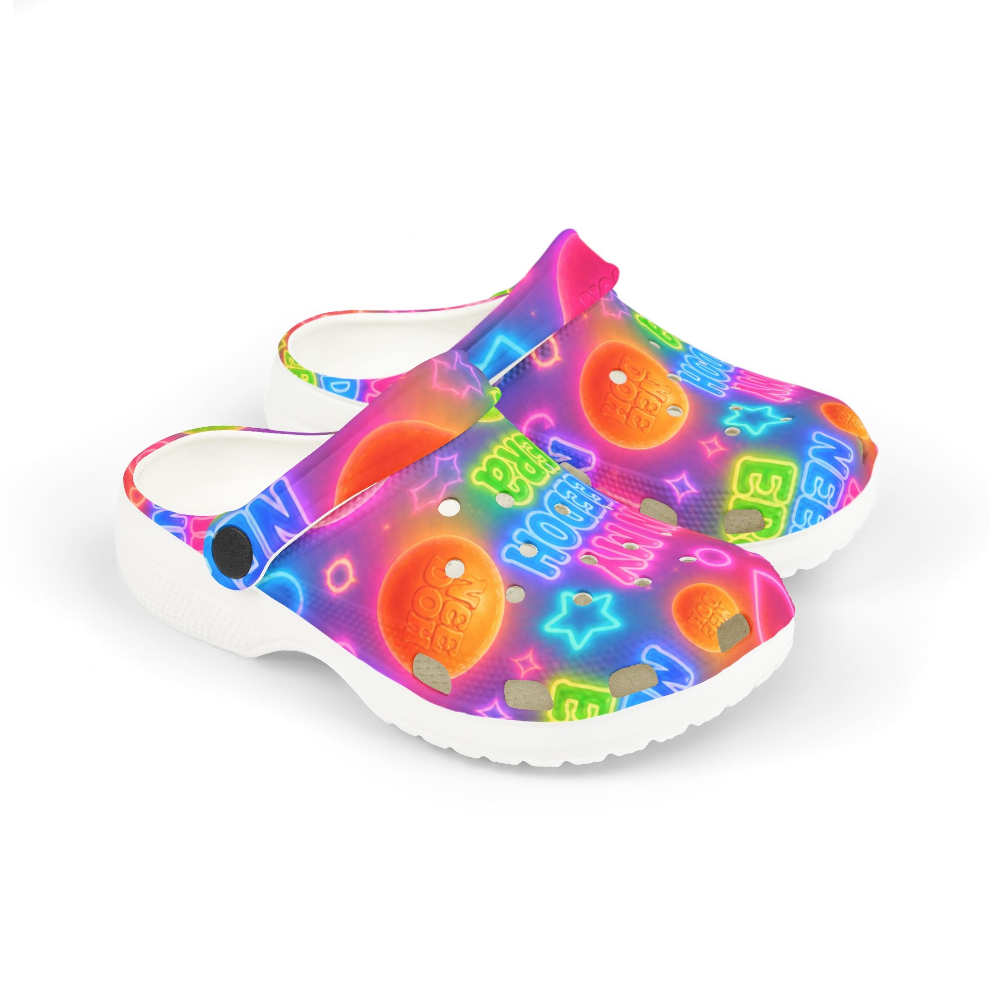 Bright, playful EVA foam clogs designed for kids