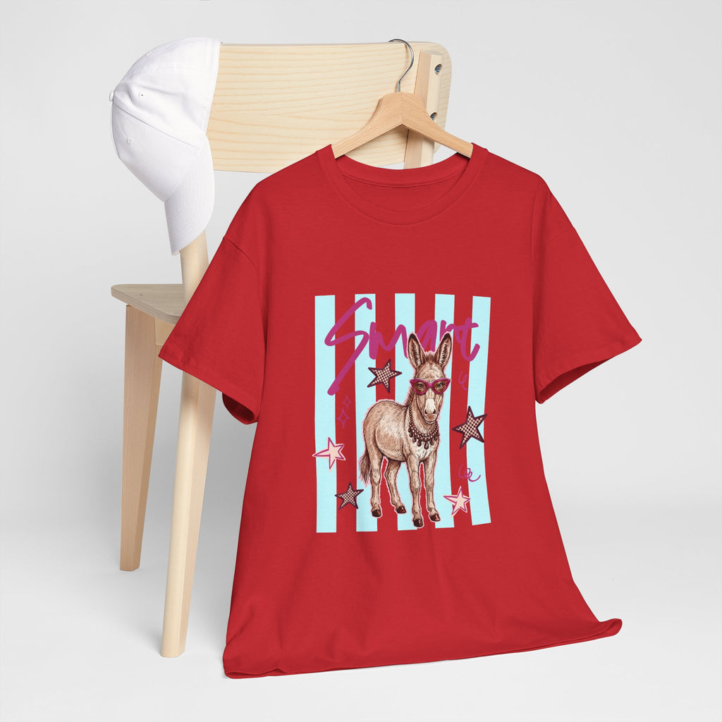 Donkey 'Smart' Graphic Tee — Cute Retro Animal Shirt