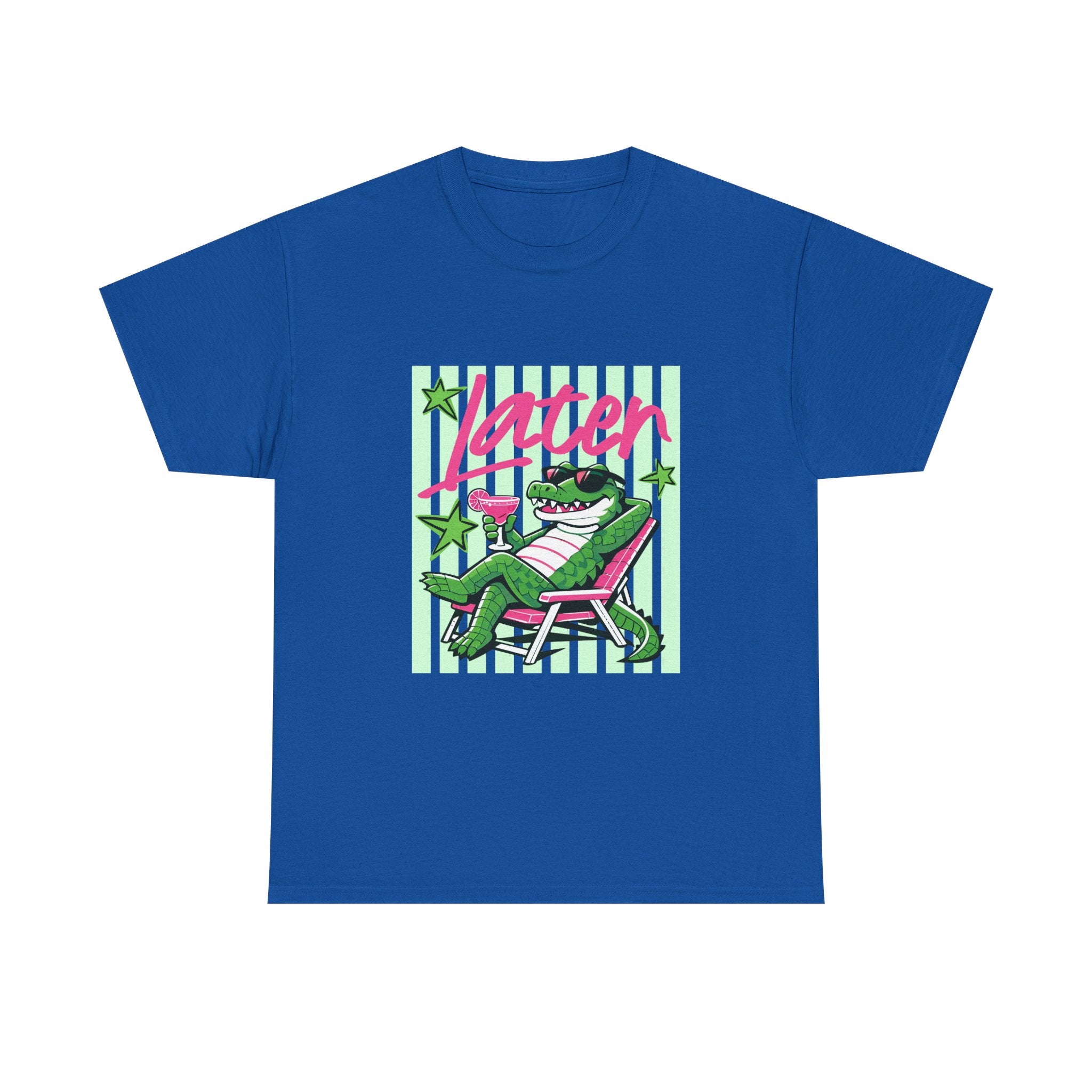 Crocodile Chill Tee — "Later" Lounge Alligator Graphic T-Shirt