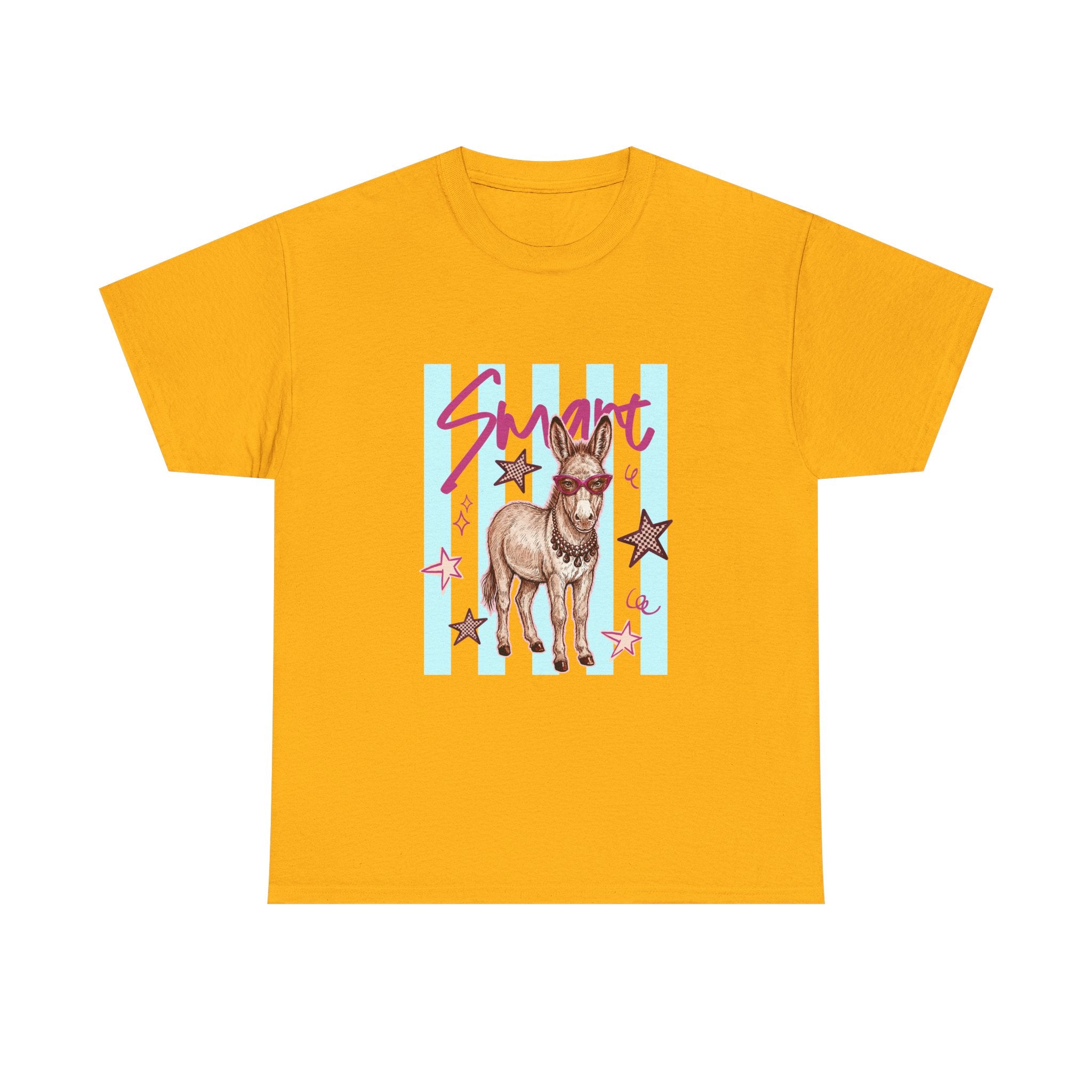 Donkey 'Smart' Graphic Tee — Cute Retro Animal Shirt
