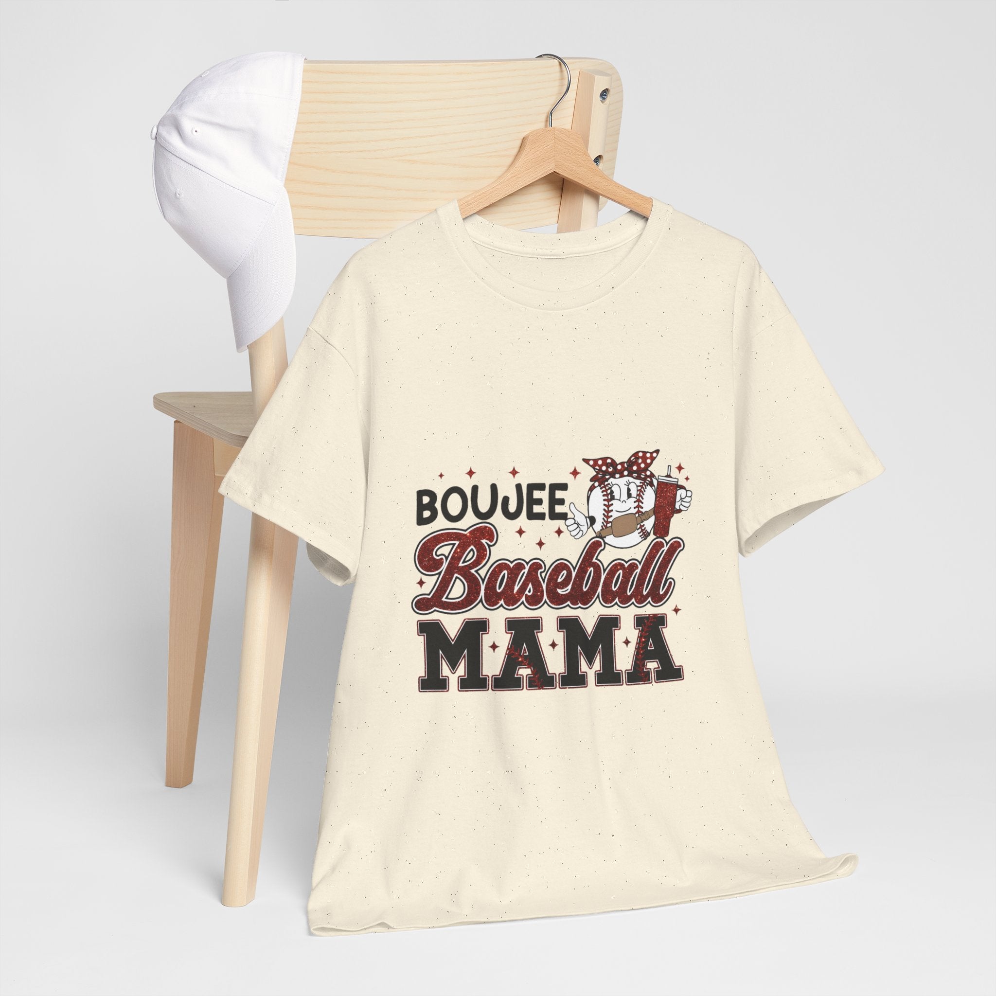 Boujee Baseball Mama T-Shirt – Cute Mom Graphic Tee for Baseball Moms