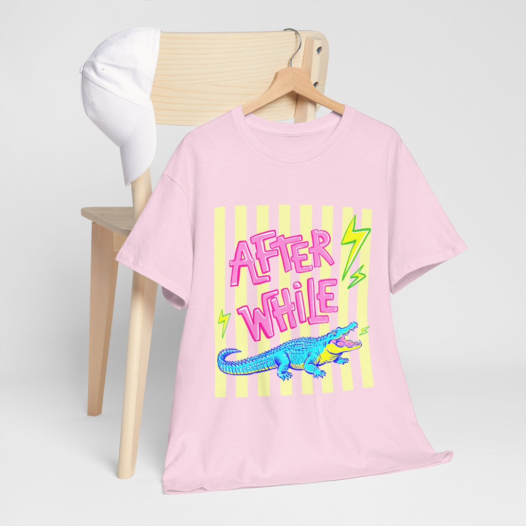 After While Alligator T-Shirt — Retro Neon Graphic Tee