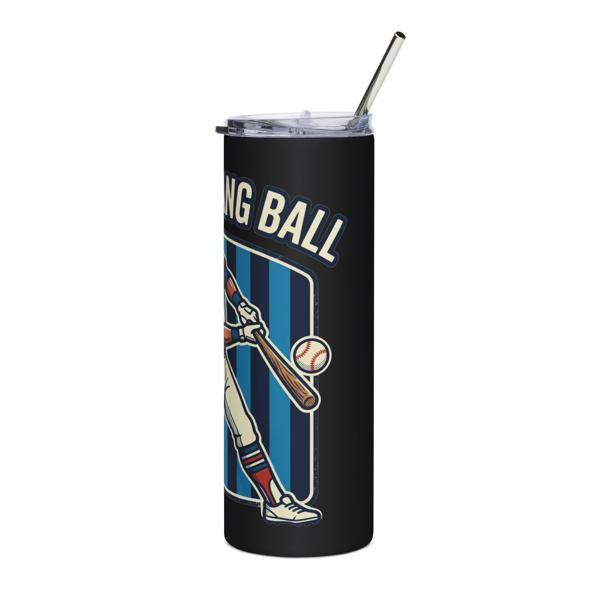 Baseball Player 20oz Stainless Steel Tumbler – 'Hit the Danger Zone' Travel Cup
