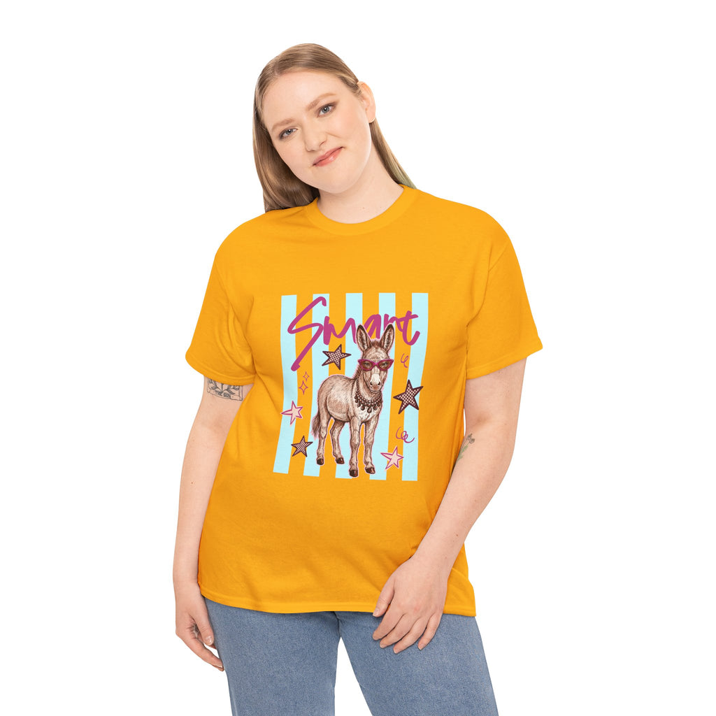 Donkey 'Smart' Graphic Tee — Cute Retro Animal Shirt