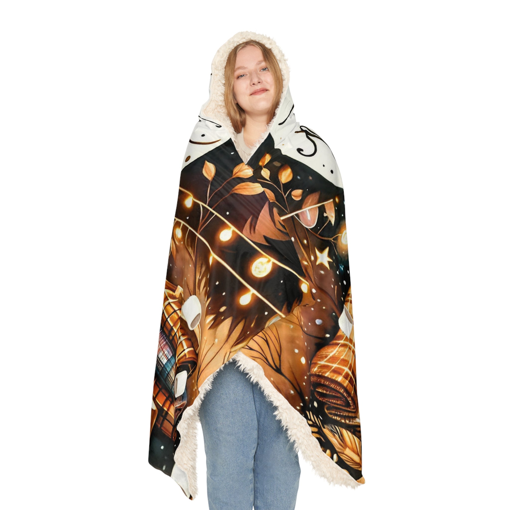 Bonfires & Blankets Hooded Blanket — Cozy Autumn Campfire Throw