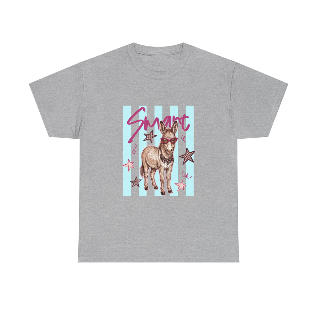 Donkey 'Smart' Graphic Tee — Cute Retro Animal Shirt