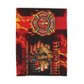 Firefighter Velveteen Plush Blanket - 'Playing With Fire' Rescue Fleece Throw