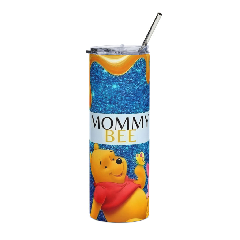 Winnie the Pooh "Mommy Bee" 20oz Stainless Tumbler — Glitter Honey Drip Travel Cup