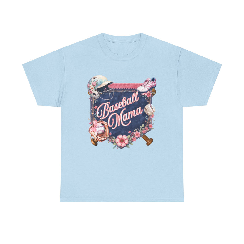 Baseball Mama T-Shirt — Floral Softball/Baseball Mom Tee