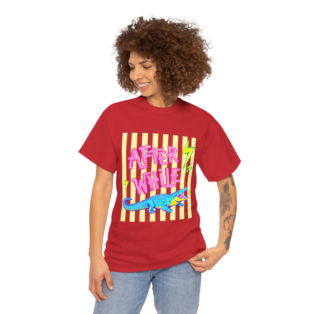 After While Alligator T-Shirt — Retro Neon Graphic Tee