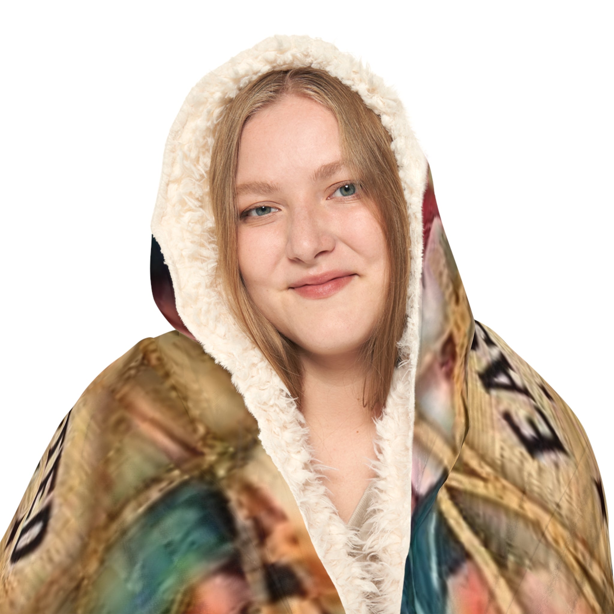 Easily Distracted by Books Hooded Blanket — Floral Reader Throw