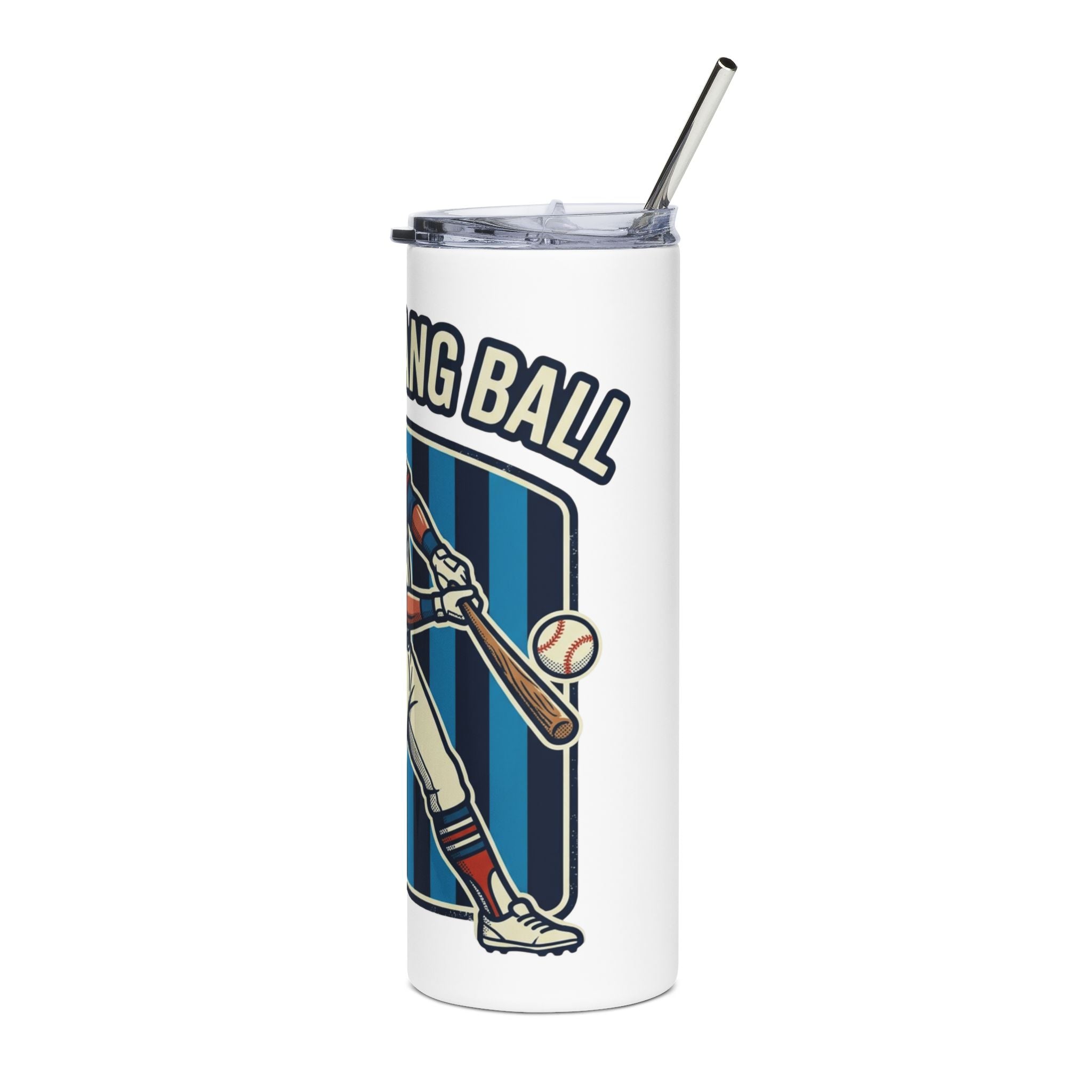 Baseball Player 20oz Stainless Steel Tumbler – 'Hit the Danger Zone' Travel Cup