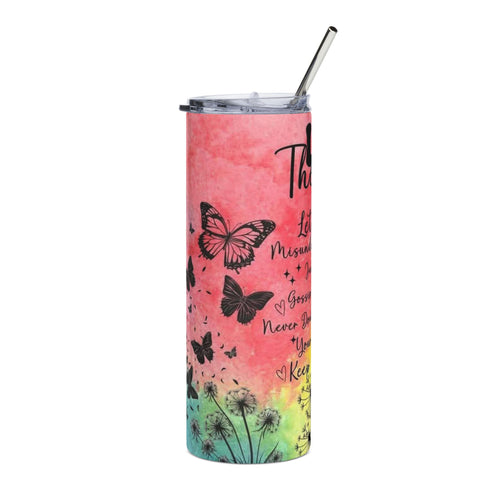 20oz Stainless Tumbler – Highland Cow “We Listen, We Don’t” Insulated Travel Cup