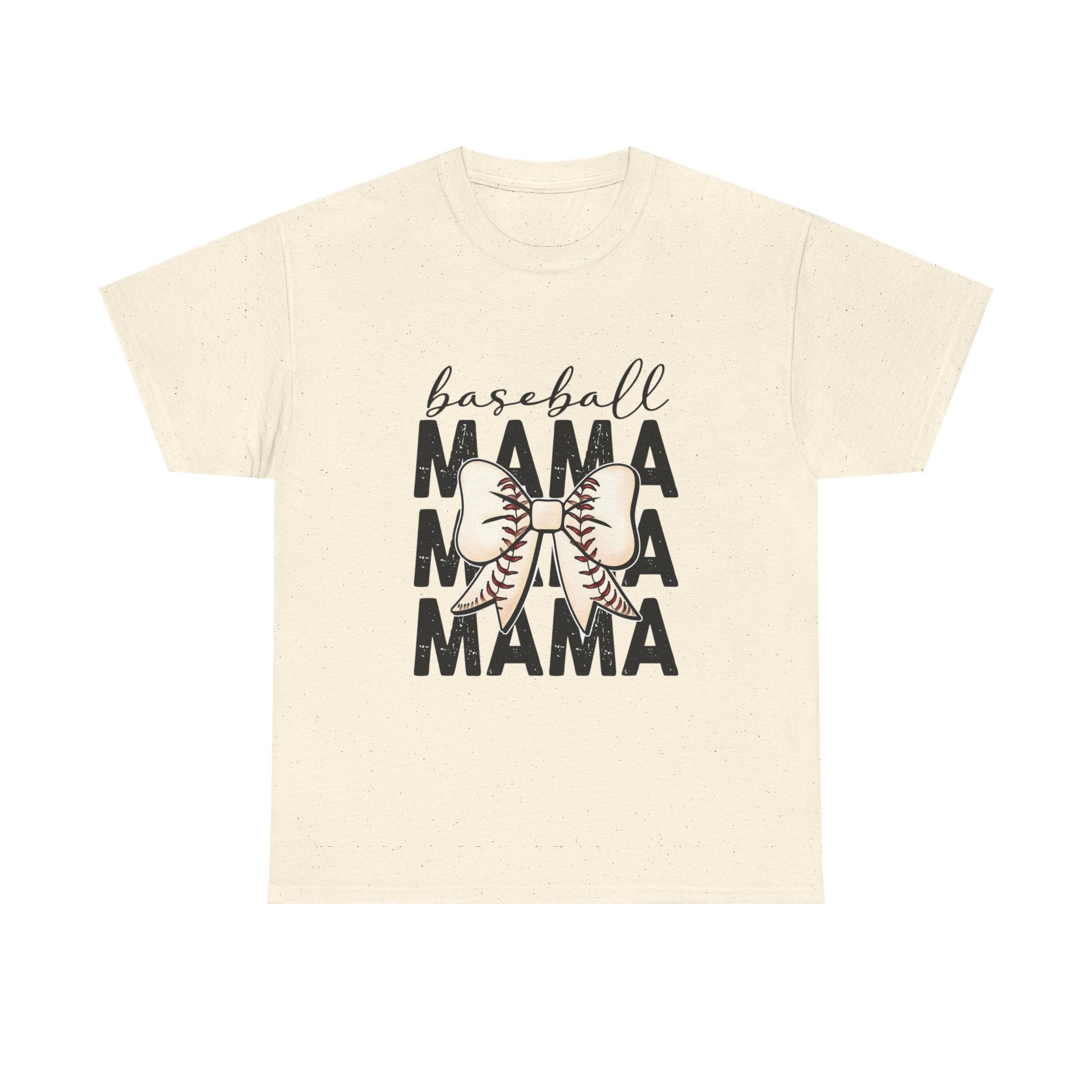 Baseball Mama T-Shirt — Cute Bow Baseball Mom Tee