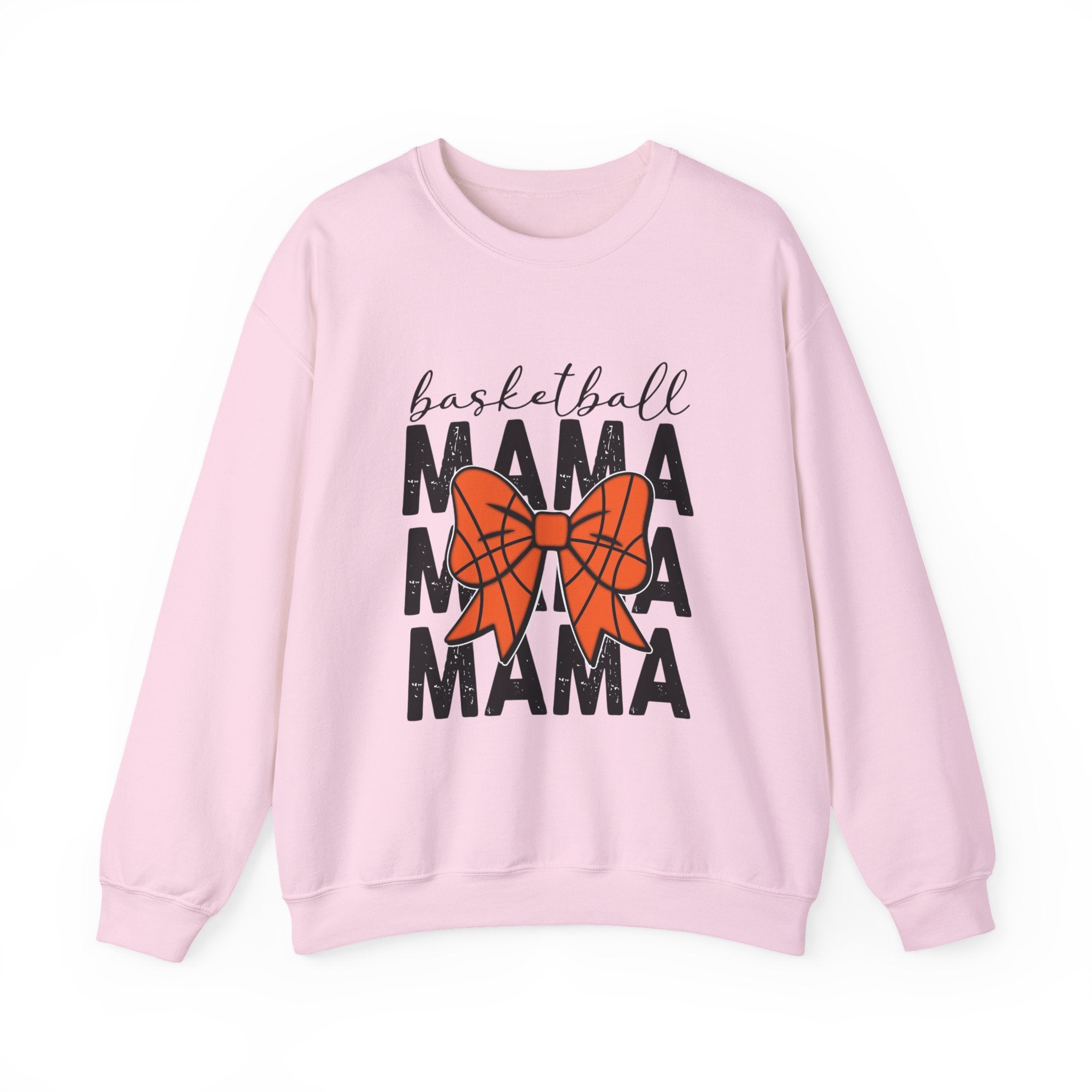 Basketball Mama Sweatshirt — Basketball Bow Mom Crewneck