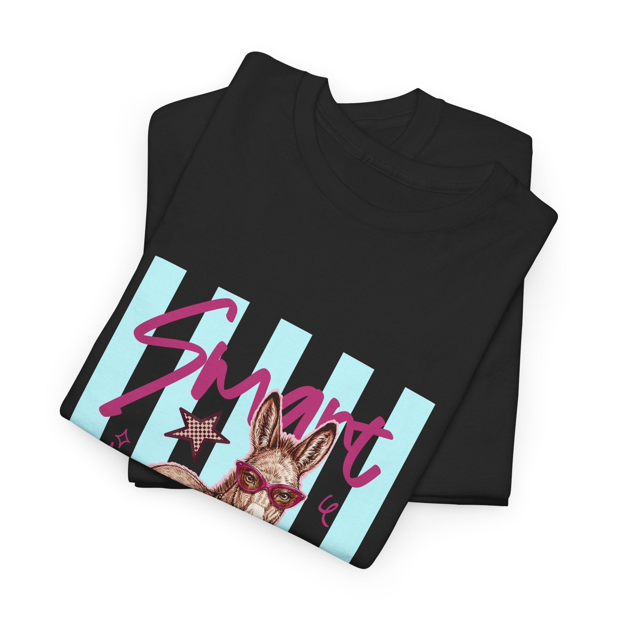 Donkey 'Smart' Graphic Tee — Cute Retro Animal Shirt