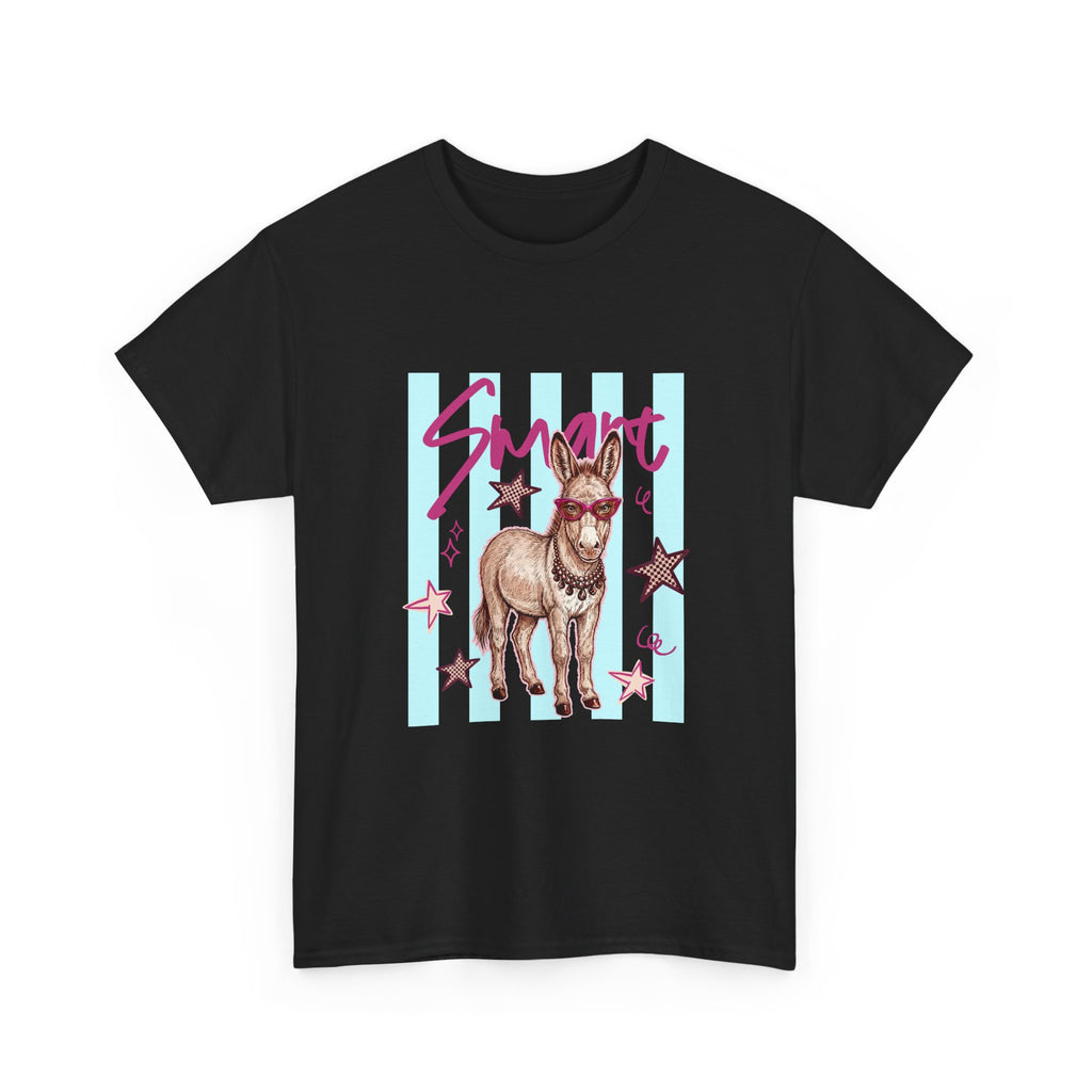 Donkey 'Smart' Graphic Tee — Cute Retro Animal Shirt