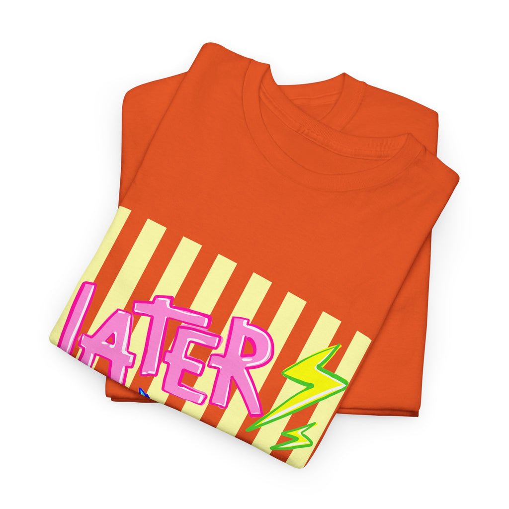 Later Gator Graphic Tee - Neon Retro Alligator Shirt