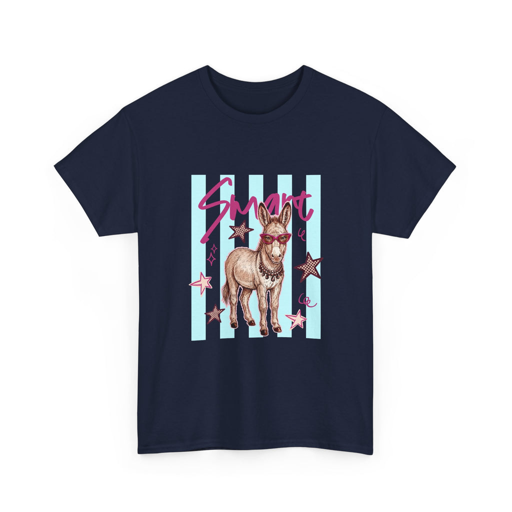 Donkey 'Smart' Graphic Tee — Cute Retro Animal Shirt