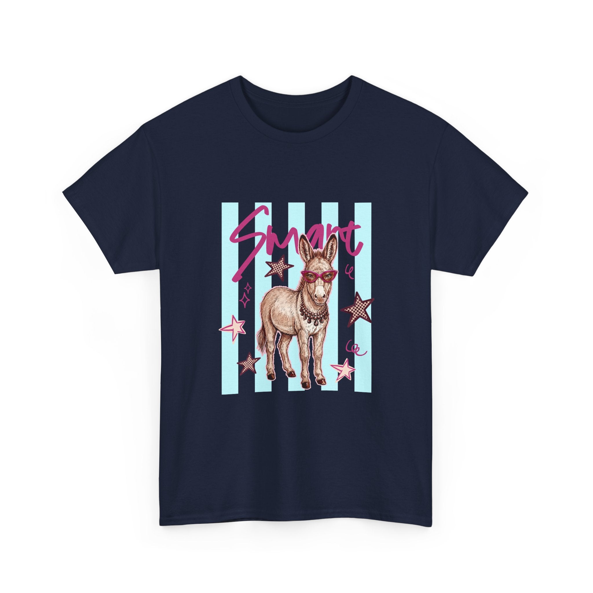 Donkey 'Smart' Graphic Tee — Cute Retro Animal Shirt