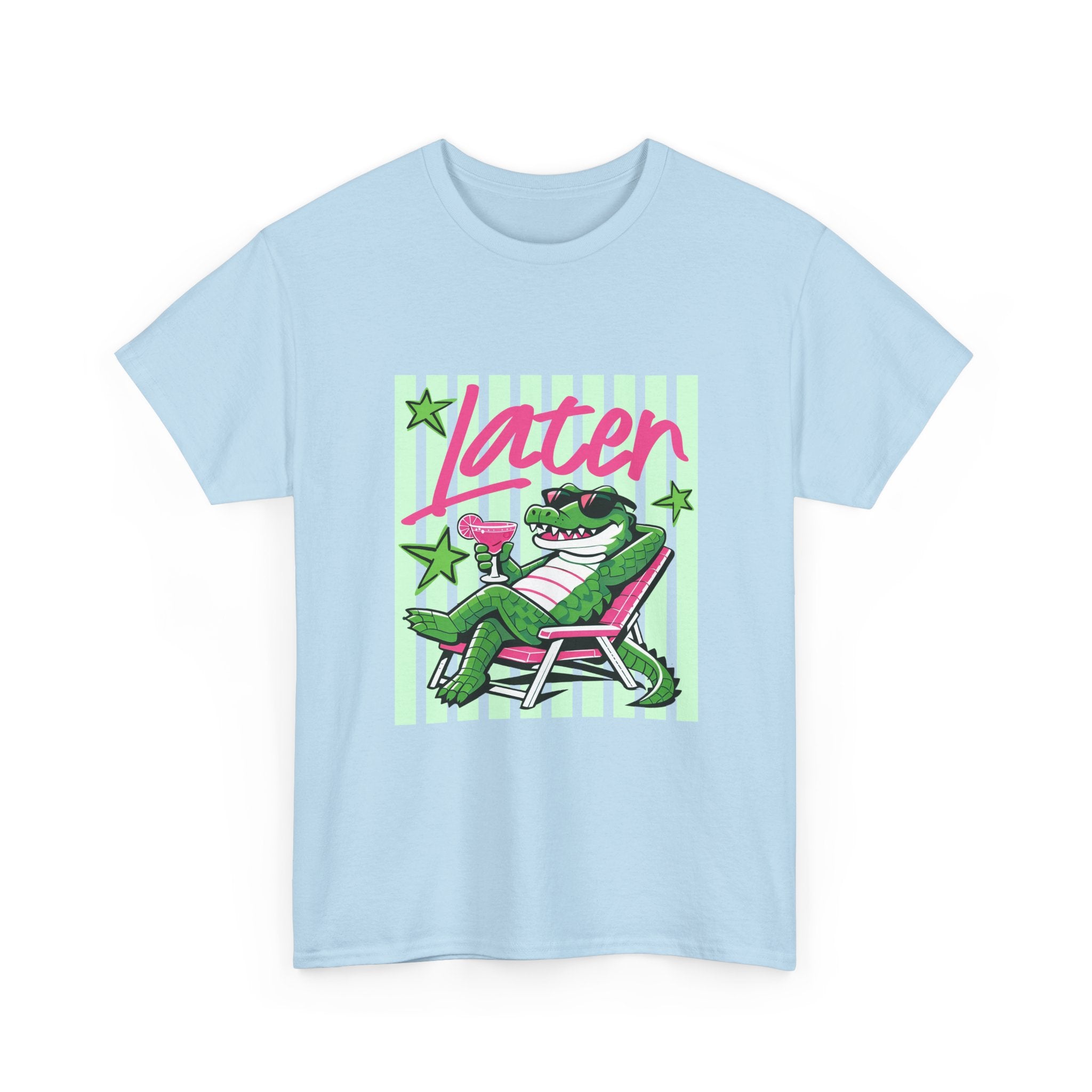 Crocodile Chill Tee — "Later" Lounge Alligator Graphic T-Shirt