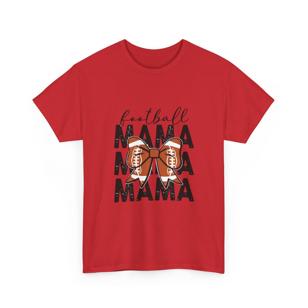 Football Mama T-Shirt — Cute Mom Football Tee with Bow