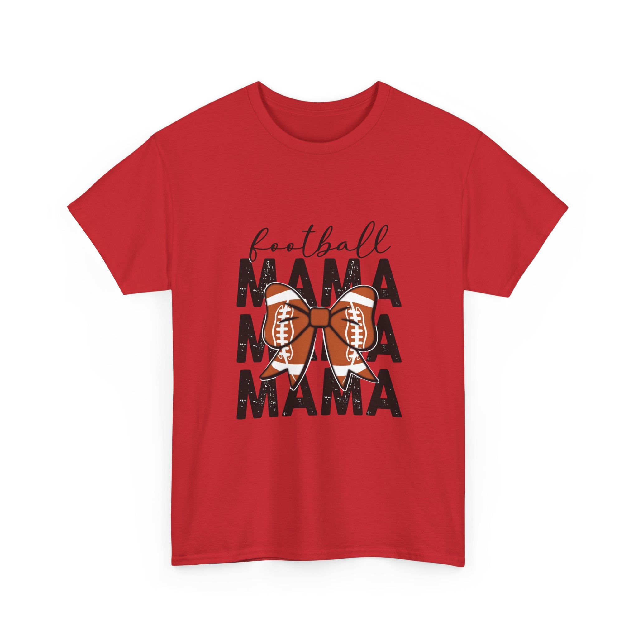 Football Mama T-Shirt — Cute Mom Football Tee with Bow