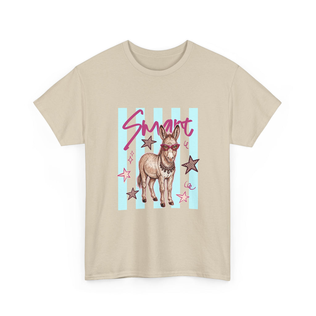 Donkey 'Smart' Graphic Tee — Cute Retro Animal Shirt