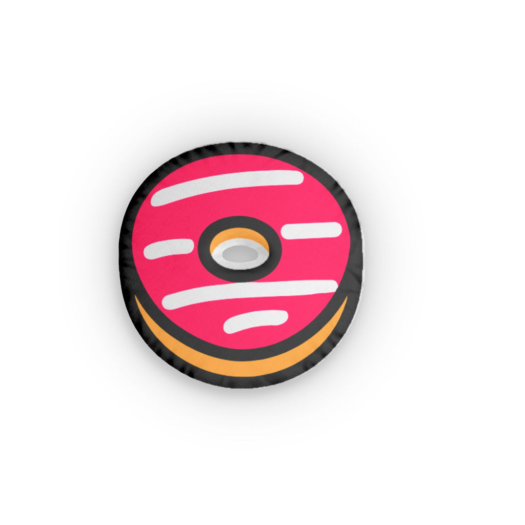 Donut Shaped Custom Pillow — Pink Frosted Doughnut Throw Cushion