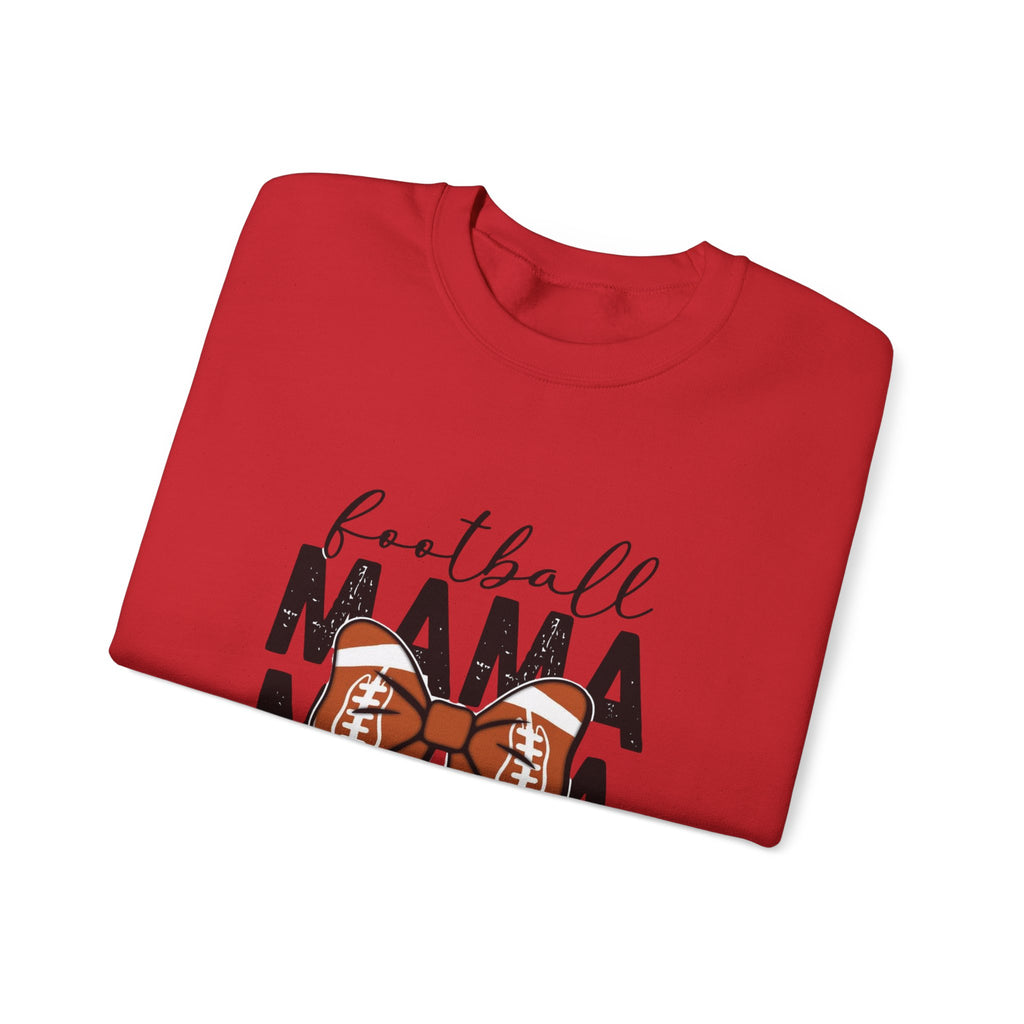 Football Mama Crewneck Sweatshirt — 'Football Mama Mama Mama' Bow Design